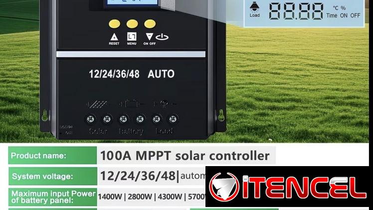Cargador MPPT Panel Solar 12/24/36/48v 100A Gestión Automática