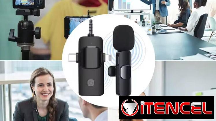Pareja de micrófonos recargables inalámbricos