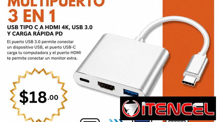 Adaptador multipuerto 3 en 1 | videojuegoshabana.com