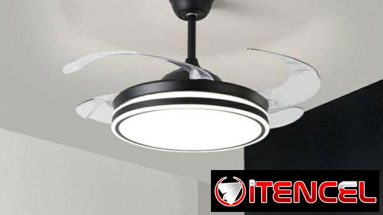 Lámpara Led inteligentes con ventilador de techo,mensajería INCLUIDA