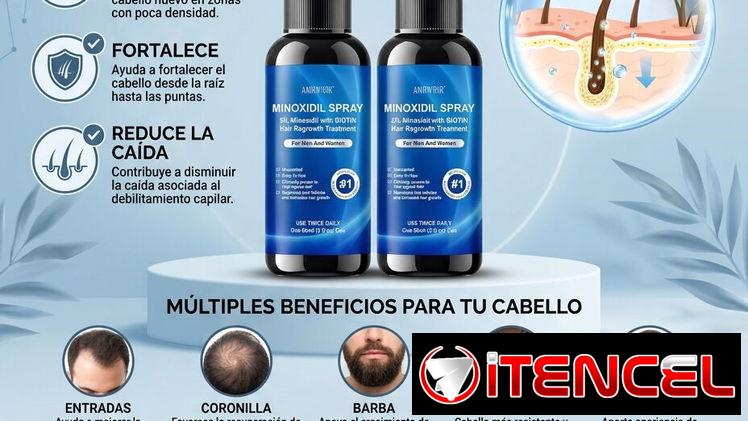 Minoxidil 5% con biotina para crecimiento capilar