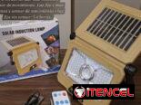 lámpara recargable con panel solar incorporado y con corriente 110v.