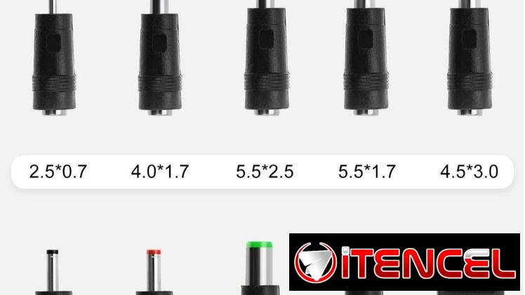 CONECTORES ADAPTADORES (plugs) de voltaje directo DC – JUEGO