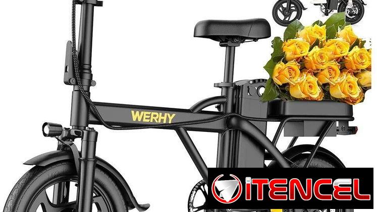 BICICLETA ELÉCTRICA WERHY, MOTOR 500W, RUEDAS 14″, BATERÍA 48V, HASTA 45KM DE AUTONOMÍA CON ASISTENCIA DE PEDALEO (http