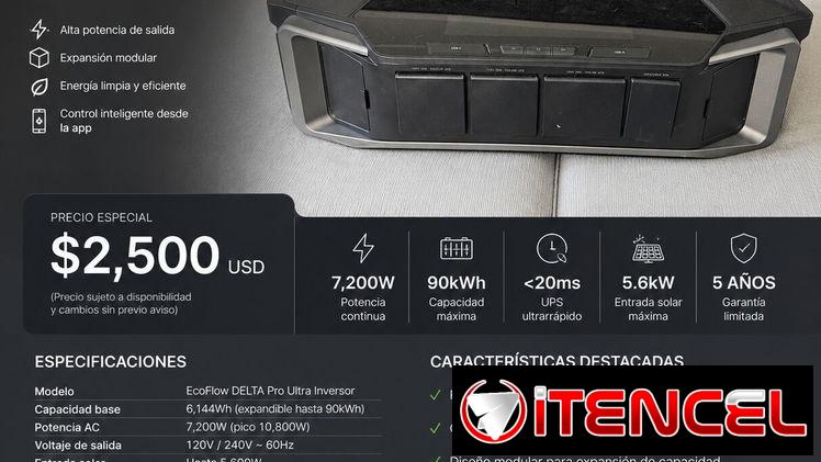 Inversor de ecoflow delta pro ultra a estrenar