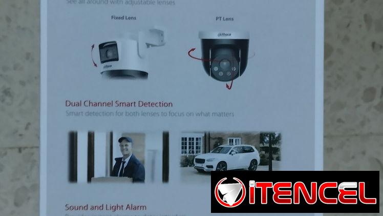 Cámara IP PT Wifi Dual de 6 MP/ Dos lentes de 3 MP cada uno (fijo y PT), Iluminador Dual Inteligente, IR 50m, Microfono