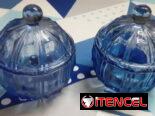 Pareja de Bombonera de Cristal en 10 USD