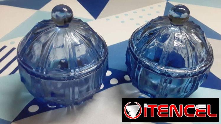 Pareja de Bombonera de Cristal en 10 USD