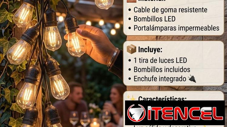 Guirnalda de Luces LED Exterior 10 bombillos (CV)