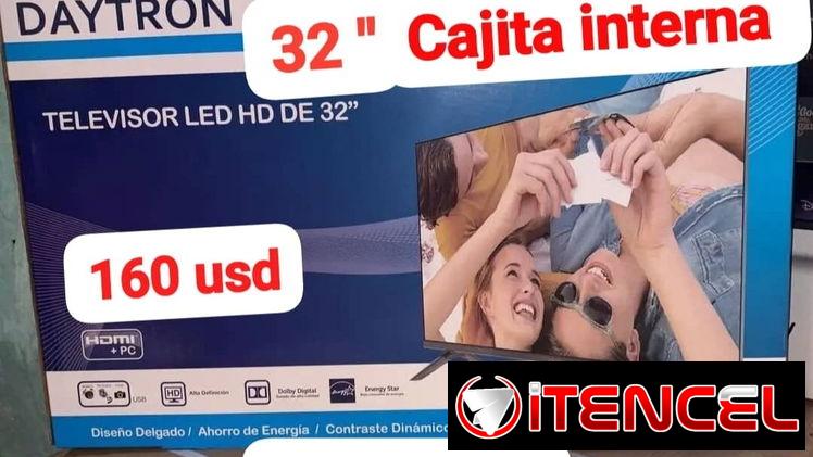⚜️TV ✨ DAYTRON de 32 pulgadas con cajita interna. Tiene entradas de: HDMI, VGA, Audio, Cable TV, Audio- Video y Conexión