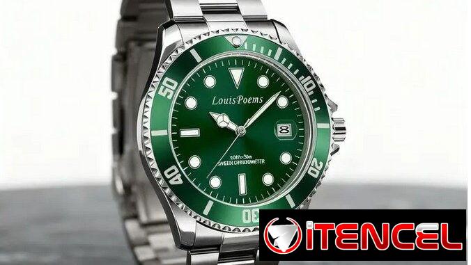 Reloj LouisPoems Green Submariner – Estilo Ejecutivo Deportivo | Accesorios | Nuevo | Garantía 5 | videojuegoshabana.com