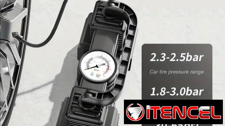 Inflador de Neumáticos Portátil 12V 250PSI y Compresor de Aire, Bomba Digital Automática para Coches, Bicicletas, Bicicl