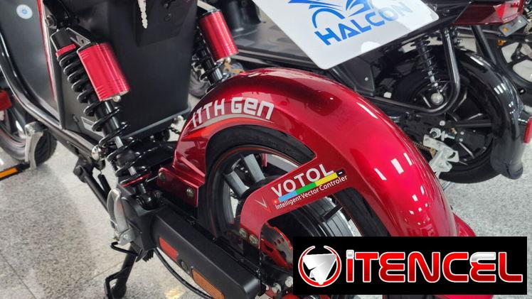 Bici moto Halcon en negra y rojas 48v 50ah 120km por carga