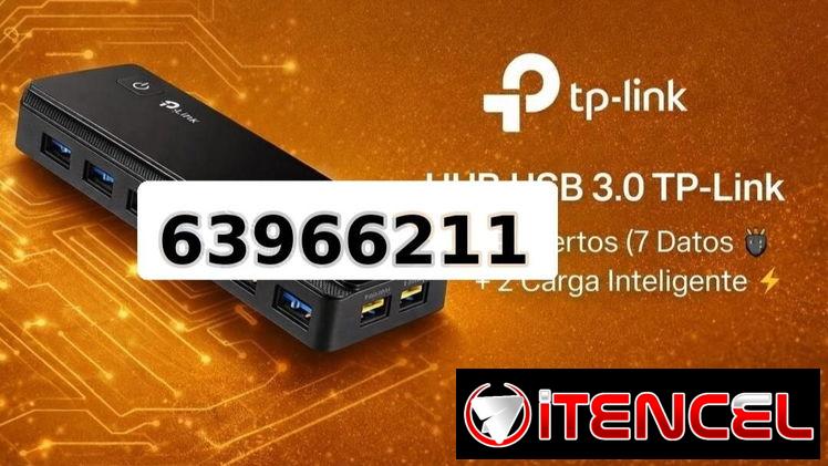hub o regleta usb 7 puertos con fuente alimentación 💻