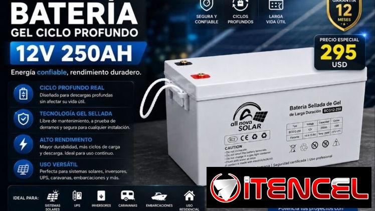 Batería de gel de 250 amp