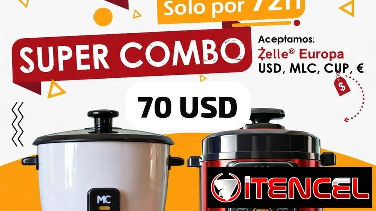 Olla reina, arrocera y combos
