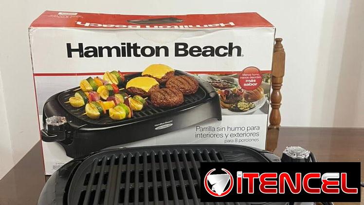 Microondas, maquina contadora, lavadora, plancha de cocina, ventilador de pedestal, pesa, televisor SmartTV