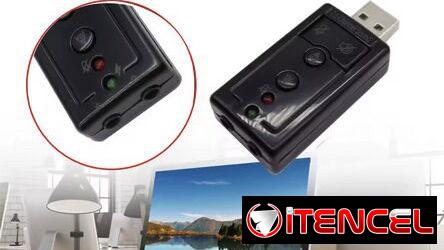 Tarjeta de Sonido USB 7.1 – Adaptador de Audio Externo con Amplificador y Controles