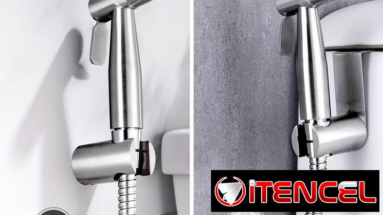 Ducha para inodoro portátil con construcción de acero inoxidable