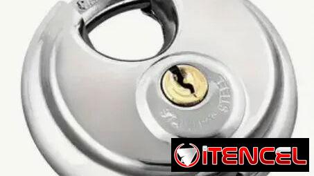 Candado de disco de acero inoxidable, cerradura de alta resistencia