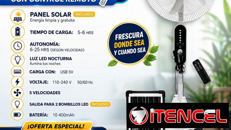 Ventilador recargable de pie