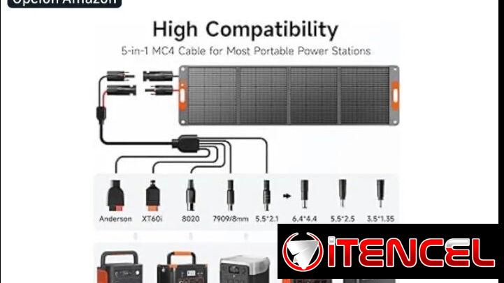 PANEL SOLAR PLEGABLE PORTATIL DE 200 W CON SU CABLE .NUEVO