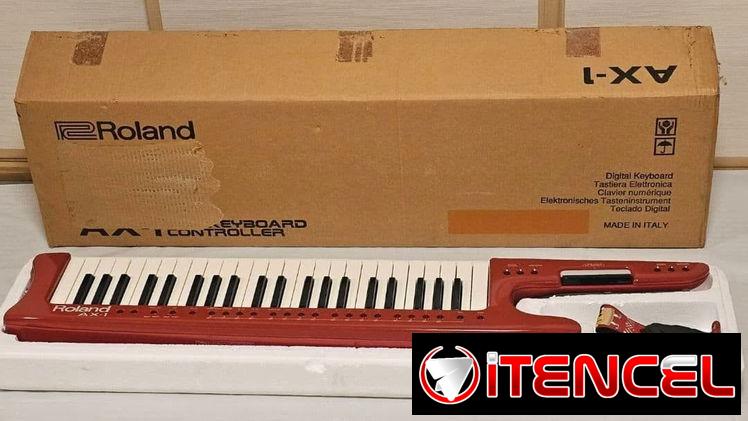 Roland AX-1 Red Keyboard Keytar MIDI Controller Musical Instrument 45-Key Used
