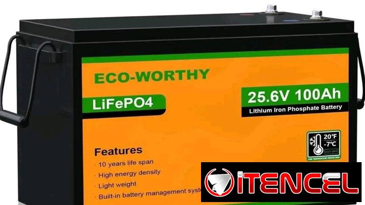 Eco-whorty 24v 100 amperes lifepo4 4