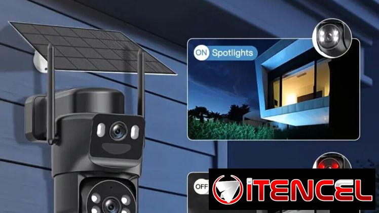 Camara de vigilancia Solar Wifi 2 lentes.