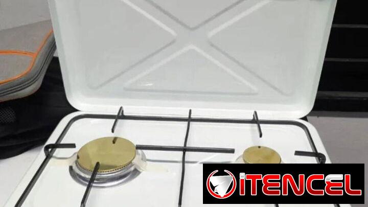 Cocina de gas de meseta de 2 hornillas