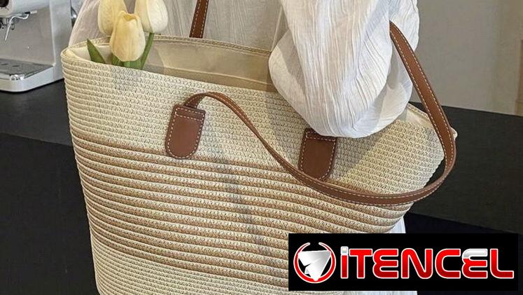 Cartera de verano de rayas