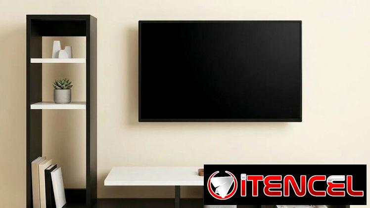 Mueble bajo para TV aéreo en MDF HIDROFUGO con acabado en esmalte sintético, de estilo moderno y líneas rectas.