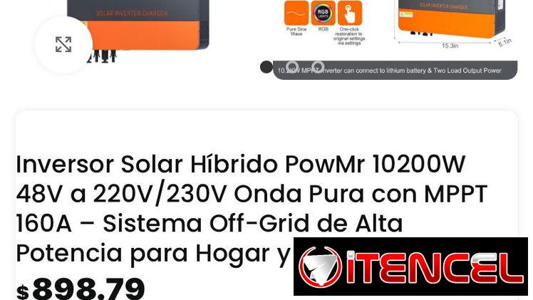 📲52774129 Venta de inversores solares hibridos de varios tipos nuevos precios y detalles en las fotos.