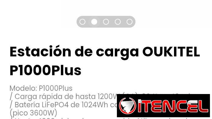 Estación de carga OUKITEL P1000Plus Modelo: P1000Plus