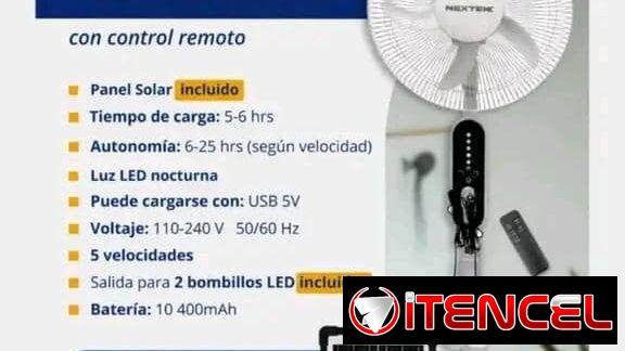 Ventilador recargable