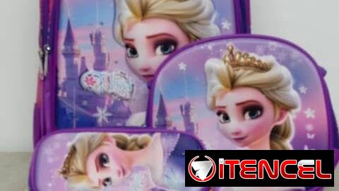Mochilas con merendero y cartuchera para niñas y niños