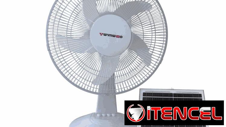 Ventilador solar recargable de mesa
