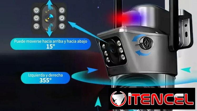 Cámara de seguridad Solar/8MPX/ Alarma luminosa y voz.