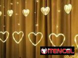luces led con adornos de corazón  8 modos de iluminación  (Funcionan conectadas directamente a la corriente) en 5500cup
