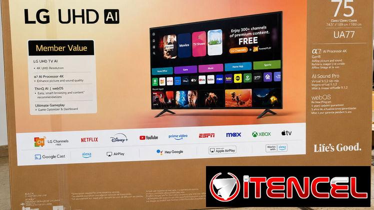 LG de 75” 4K UHD con AI incorporado UA77 Modelo 2025