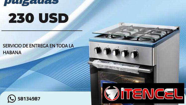 Cocina de gas con horno de 24 pulgadas