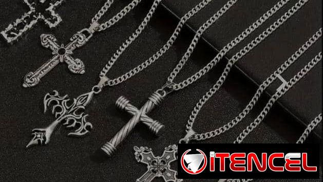 cadenas de plata y acero de zinc
