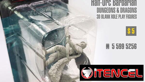 Half-Orc Barbarian / DUNGEONS & DRAGONS / 3D BLANK ROLE PLAY FIGURES