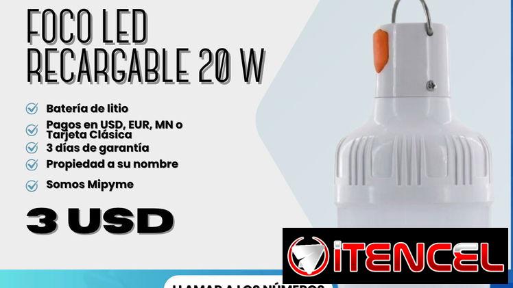 💡 FOCOS LED RECARGABLES POR USB!  💲 20W: 3 USD
