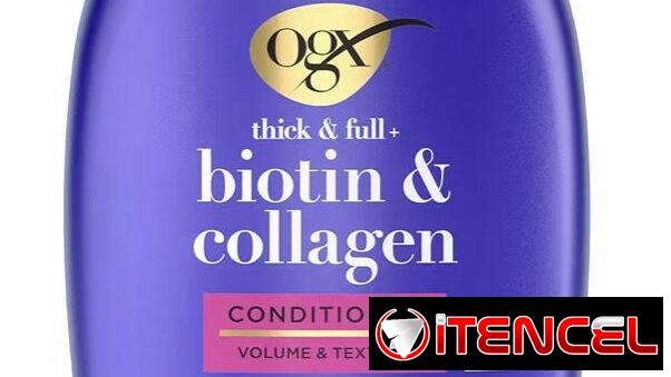 OGX Biotina y colágeno acondicionador sin sal para cabello fino débil o sin volumen