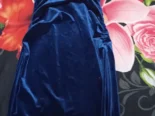 Vestido terciopelo azul largo 👗