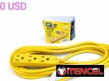 REGLETA ELECTRICA Q7 6 SALIDAS 110/120 V – 85 CM y   EXTENSION ELÉCTRICA 15FT. CON MULTI TOMA-Q7