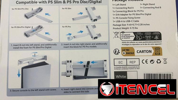 Base de enfriamiento Horizontal PS5 Slim/Pro
