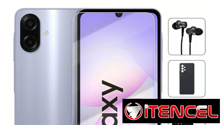 Teléfono Samsung Galaxy A07 EU A075F/DS 4Gb Ram, 128Gb Almacenamiento, Con Cover, Mica y Audífonos – Morado