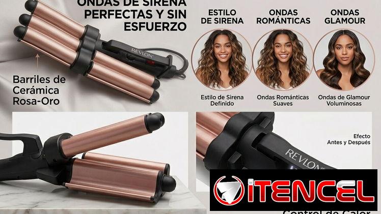 Rizador de pelo de tres barriles Revlon